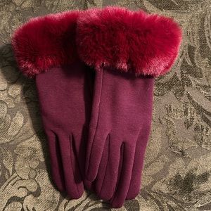 Burgundy Gloves